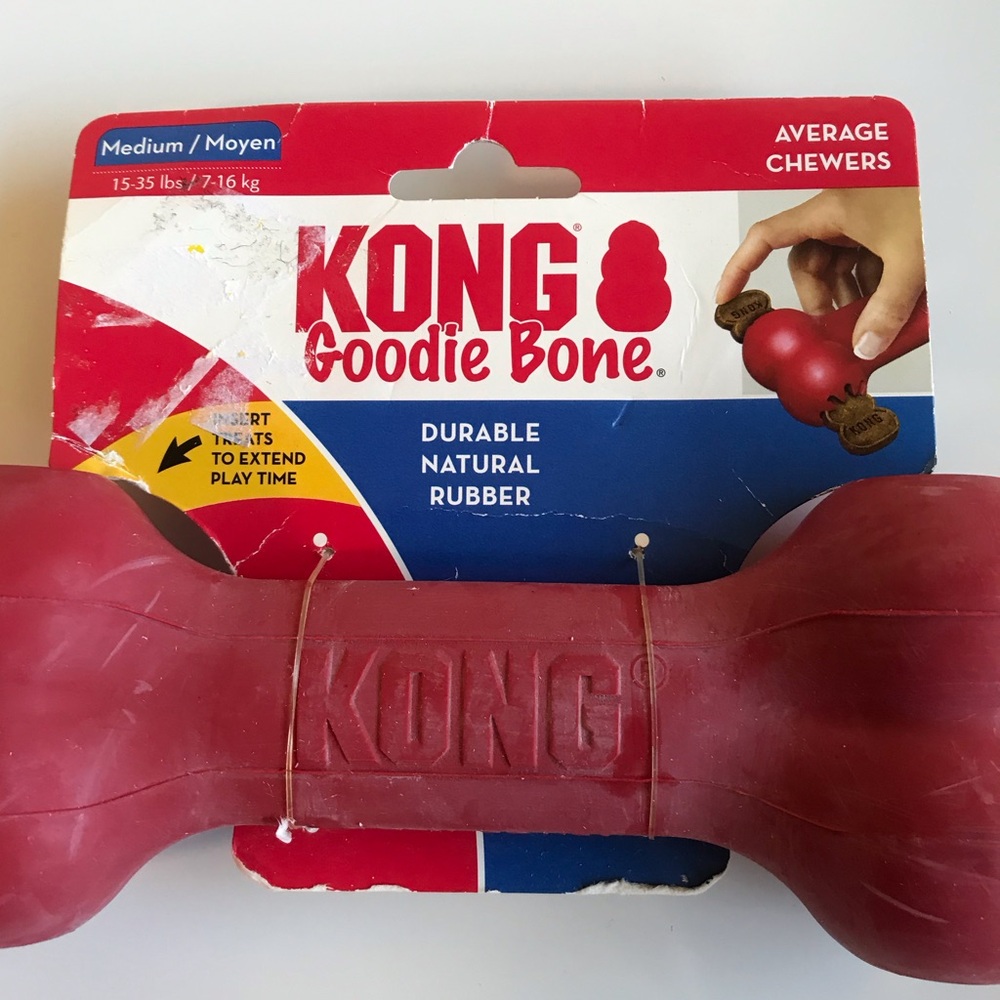 Kong Medium Goodie Bone + Crinkle Squeaker No Stuffing Octopus + Rope Dog Toy - Picture 8 of 9